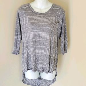 Gray Button Back Shirt